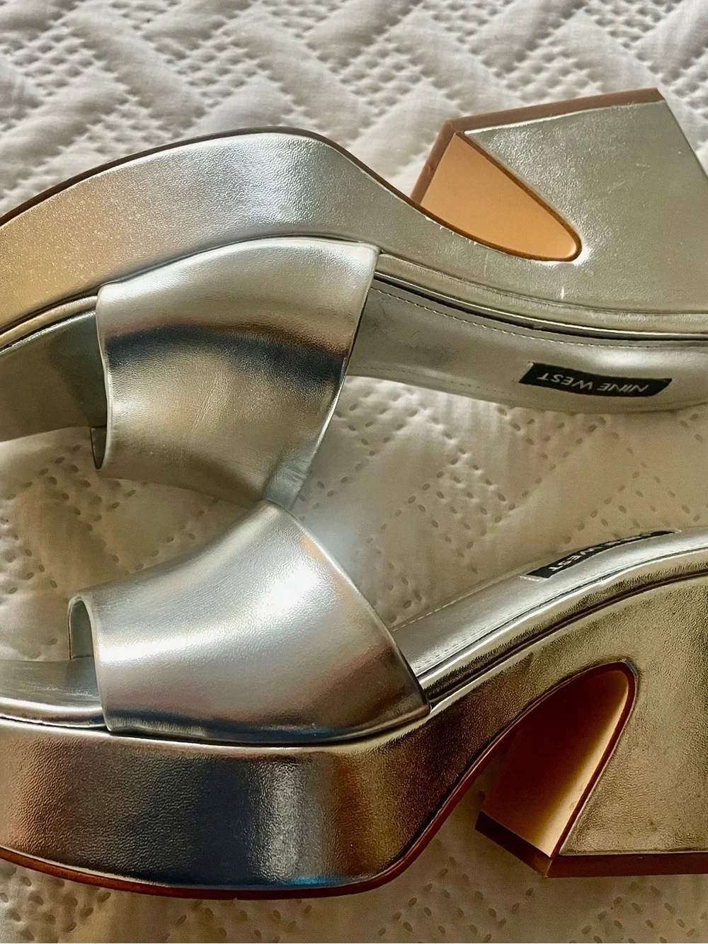 Nine West chunky band heel